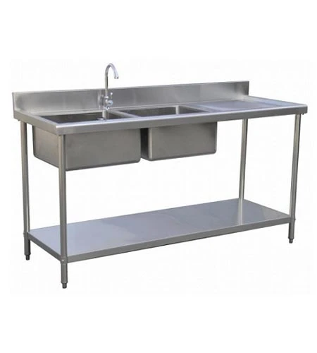 Bàn chậu rửa đôi inox