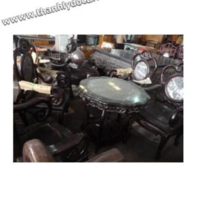 Bàn ghế phòng khách nhỏ gỗ gụ
