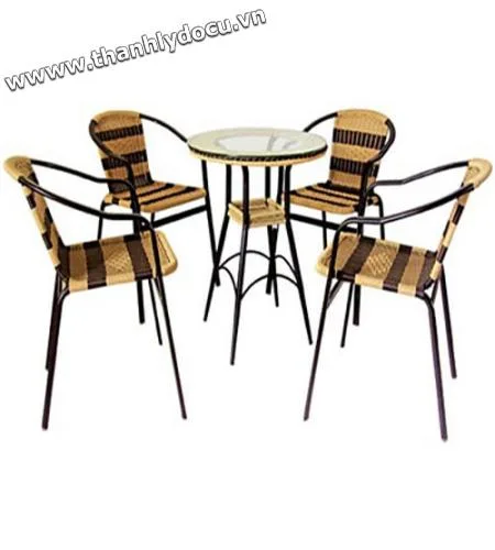 Thanh lý bộ bàn ghế cafe, ghế gấp 3 mảnh giá rẻ