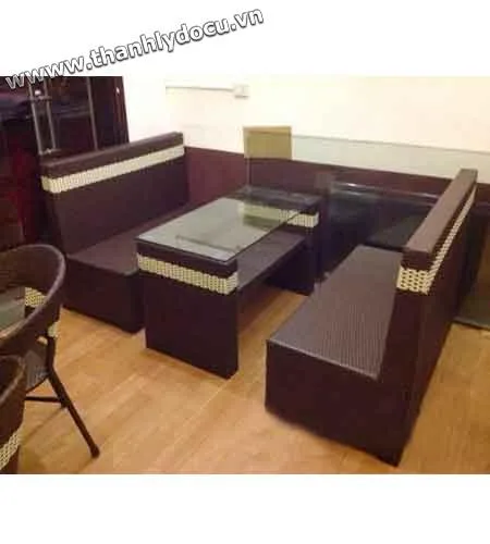 Thanh lý bộ bàn ghế cafe sợi mây cao cấp giá rẻ
