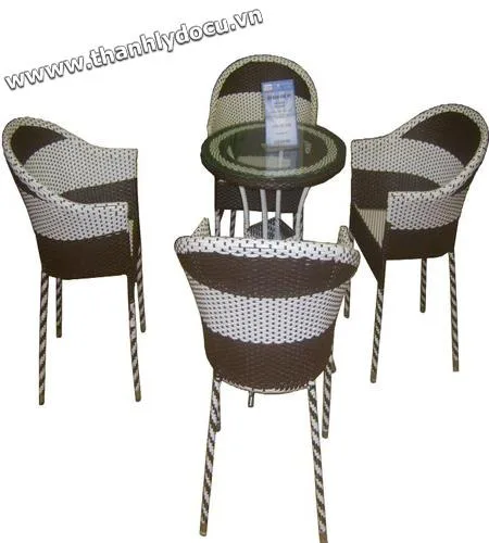 Thanh lý bộ bàn ghế cafe sợi mây cao cấp giá rẻ