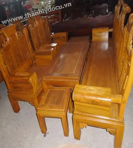 Bộ bàn ghế gỗ nghiến 01