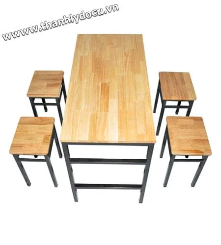 Bộ bàn ghế pallet đôn chữ nhật