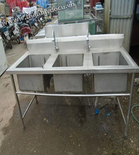 Chậu rửa công nghiệp 3 hố