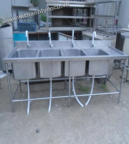 Chậu rửa công nghiệp 4 hố