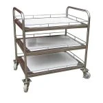 Xe đẩy thức ăn inox 3 tầng