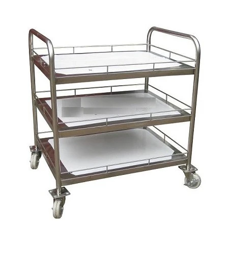 Xe đẩy thức ăn inox 3 tầng