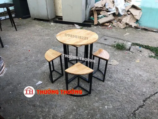 Bộ bàn ghế cafe thông minh 1 bàn 4 ghế – ảnh 2