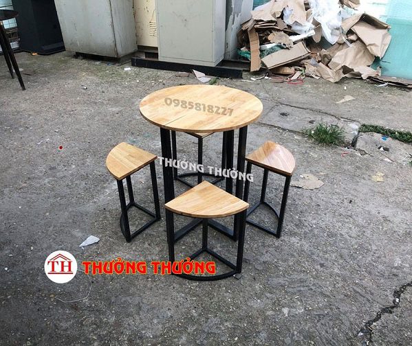 bộ bàn ghế cafe thông minh