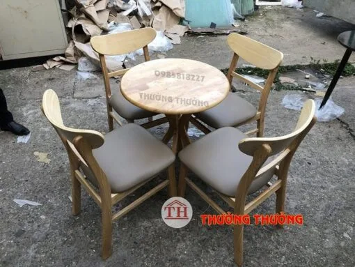 Thanh lý bộ bàn ghế cafe mango tròn TH01 – ảnh 2
