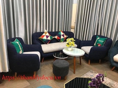 Bộ Sofa văng nỉ màu xám