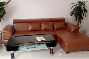 Bộ sofa góc da bò