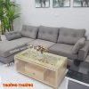 Bộ sofa góc chữ L ghi xám