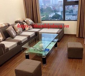 Bộ sofa góc màu xám