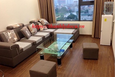 Bộ sofa góc màu xám