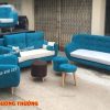 Bộ sofa nỉ xanh dương
