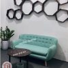 Ghế sofa văng nỉ xanh lơ