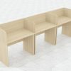 Cụm bàn làm việc vách ngăn 3 chỗ