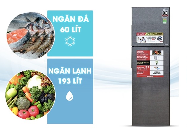 Thanh lý tủ lạnh SJ-X281E-DS mới 90% - Ảnh 3