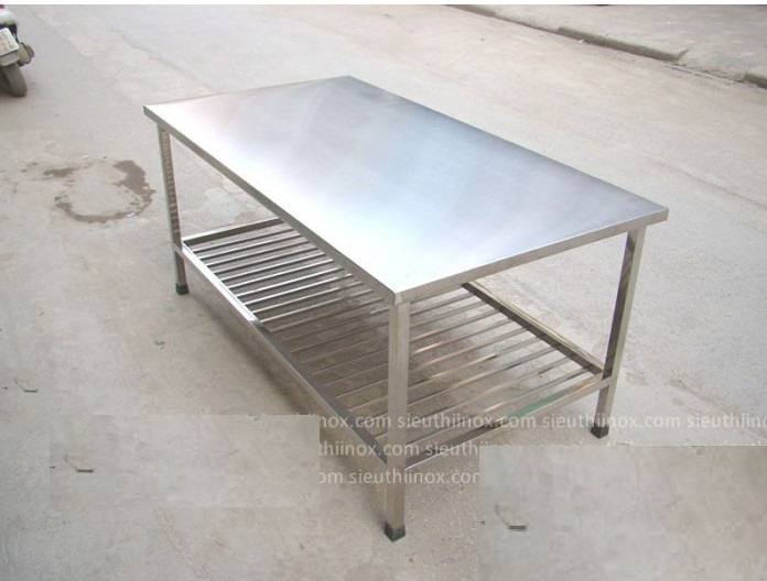 Bàn chặt inox công nghiệp 1.5m - Ảnh 2