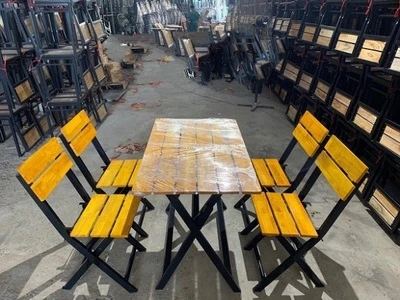 Bàn ghế cafe gấp mới