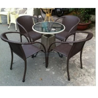 Bàn ghế nhựa giả mây TT03 mới