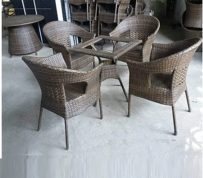 Bàn ghế nhựa giả mây TT05