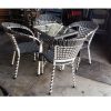 Bộ bàn ghế cafe nhựa giả mây TT01