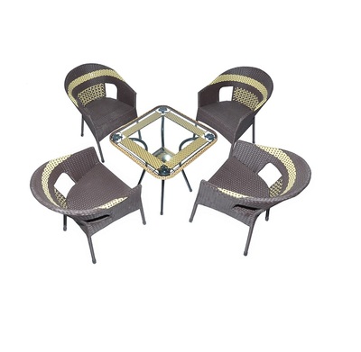 Bộ cafe sò nâu pha cốm vuông