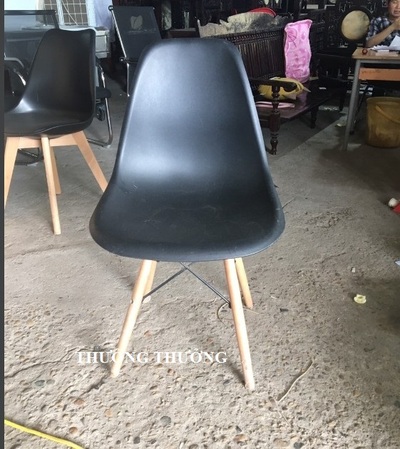Ghế cafe nhựa chân gỗ