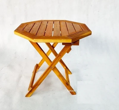 bàn cafe bát giác gỗ