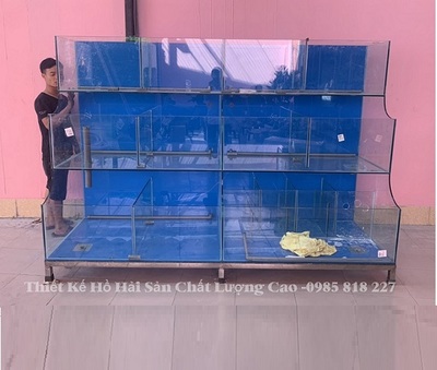 Mẫu bể hải sản nhà hàng 3 tầng