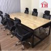 bàn họp chân sắt 2m4