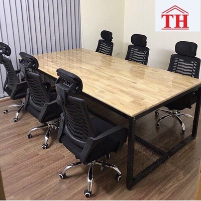 bàn họp chân sắt 2m4