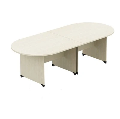 Bàn họp gỗ ovan 3m mới