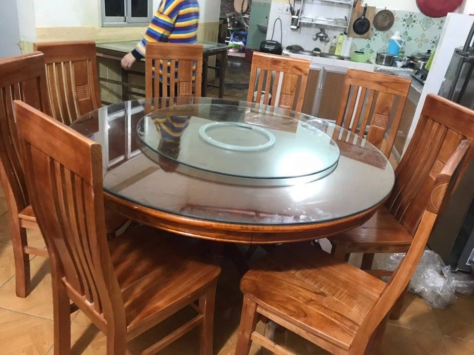 Bàn ăn tròn mâm xoay TT29 - Ảnh 2