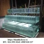 Bể cá nhà hàng 3 tầng kính chồng kính