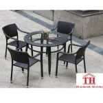 Thanh lý bàn ghế cafe nhựa giả mây TT2022-T219-2