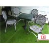 Bàn ghế cafe nhựa giả mây TT2022-T219-3