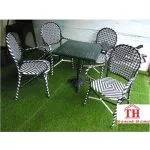 Bàn ghế cafe nhựa giả mây TT2022-T219-3