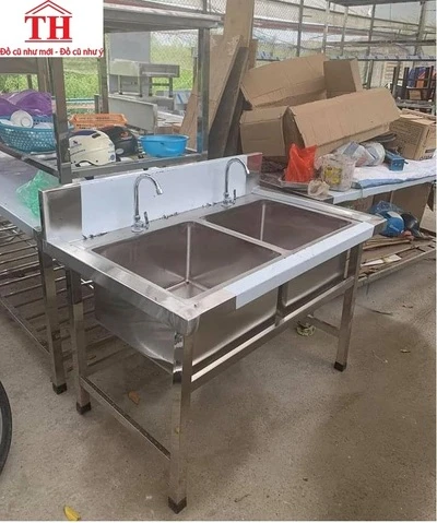 chậu rửa bát 2 hố inox