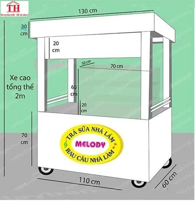 Xe bán trà sữa giá rẻ