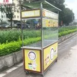 xe bán trà sữa 2m mặt bên