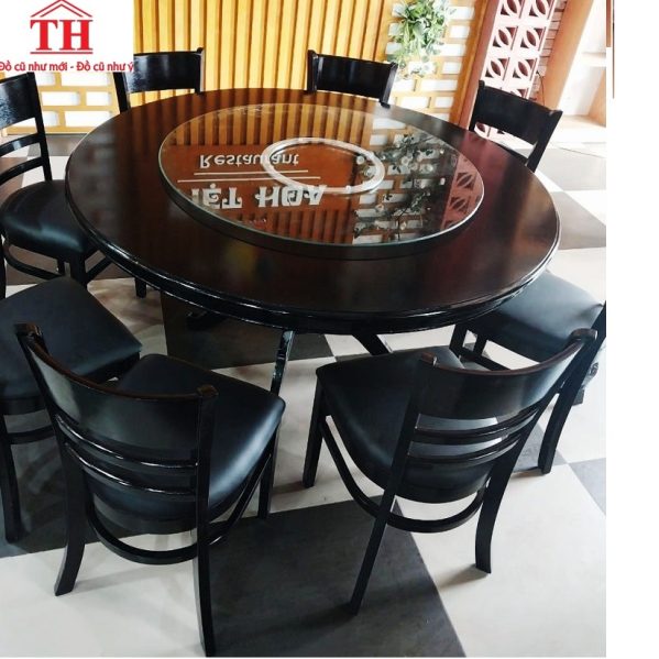 Bộ bàn ăn quán ăn có mâm xoay