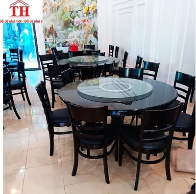 Bộ bàn ăn tròn có mâm xoay