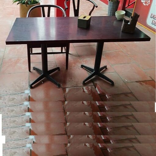 Bàn ghế nhà hàng chân sắt 2 trụ – ảnh 2