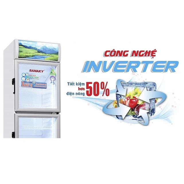 Tủ mát Sanaky có công nghệ inverter sẽ giúp giảm hóa đơn tiền điện hàng tháng.