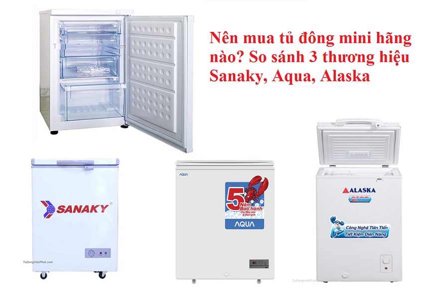 Nên mua tủ đông mini hãng nào? So sánh 3 thương hiệu Sanaky, Aqua, Alaska