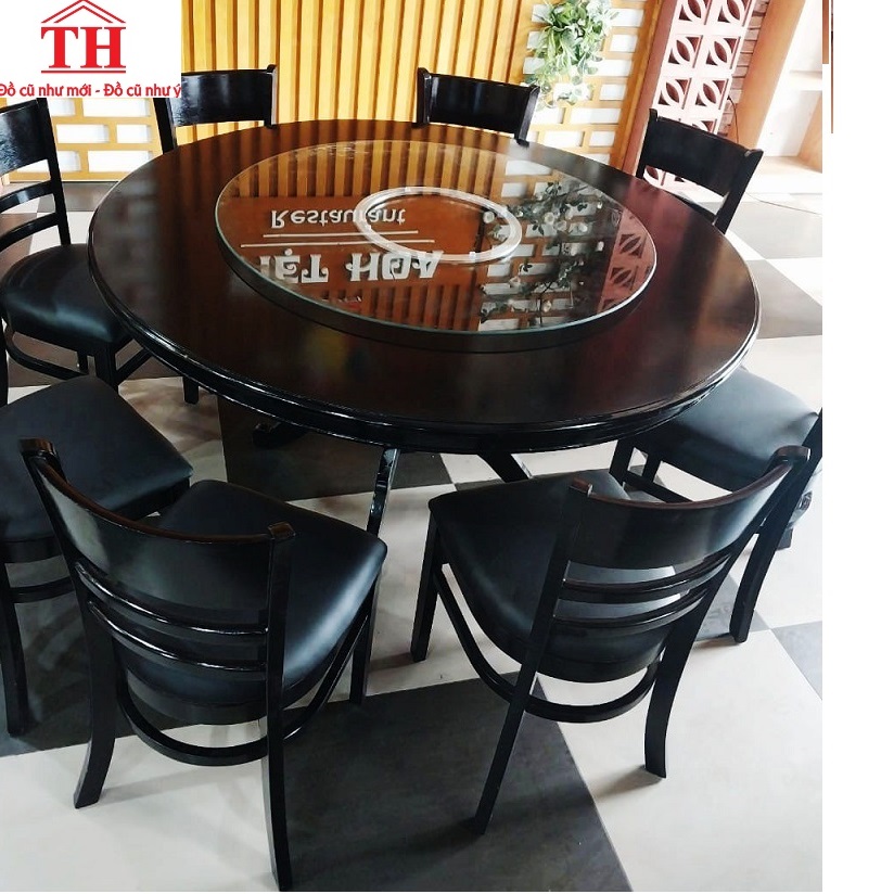 Bộ bàn ghế ăn mâm xoay