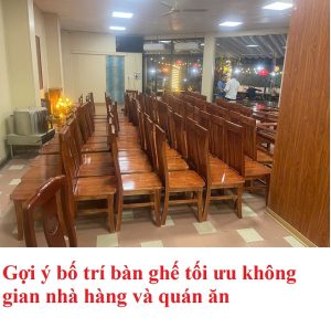 bố trí bàn ghế nhà hàng quán ăn